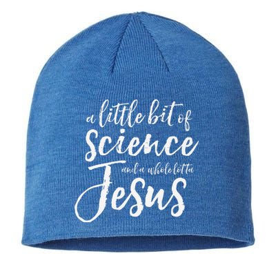 IVF Transfer Day Infertility Support IUI Science Jesus Gift Premium Sustainable Beanie