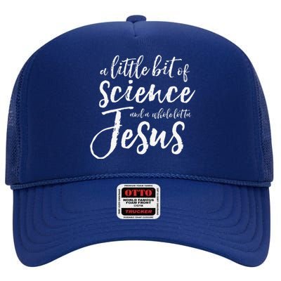 IVF Transfer Day Infertility Support IUI Science Jesus Gift Premium High Crown Mesh Back Trucker Hat