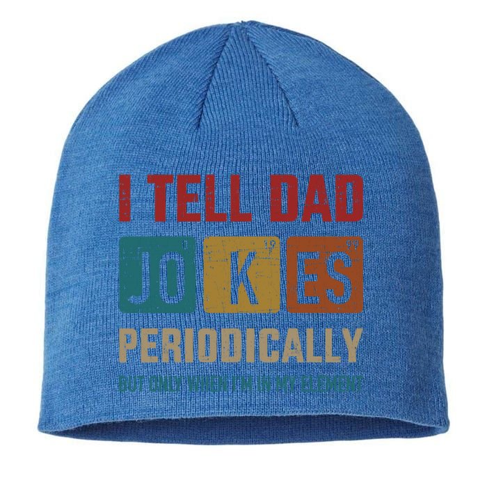 I Tell Dad Jokes Periodically Elet Vintage FatherS Day Gift Sustainable Beanie