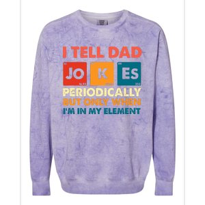 I Tell Dad Jockes Father's Day Colorblast Crewneck Sweatshirt