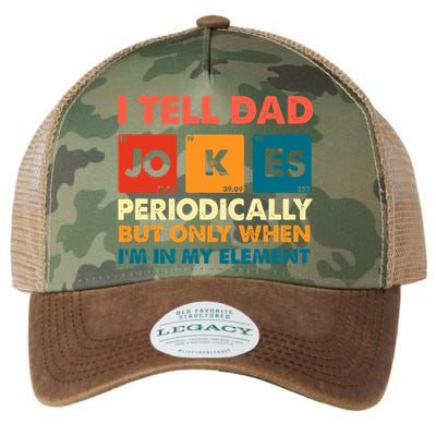 I Tell Dad Jockes Father's Day Legacy Tie Dye Trucker Hat
