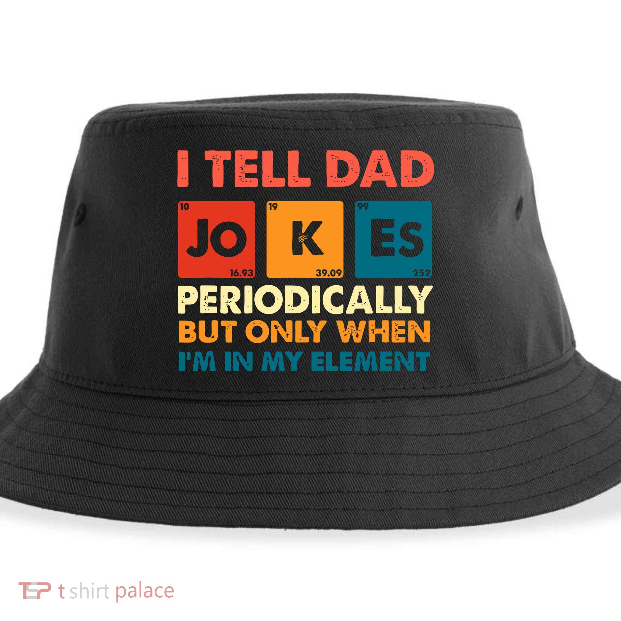 I Tell Dad Jockes Father's Day Sustainable Bucket Hat