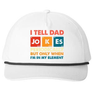 I Tell Dad Jockes Father's Day Snapback Five-Panel Rope Hat