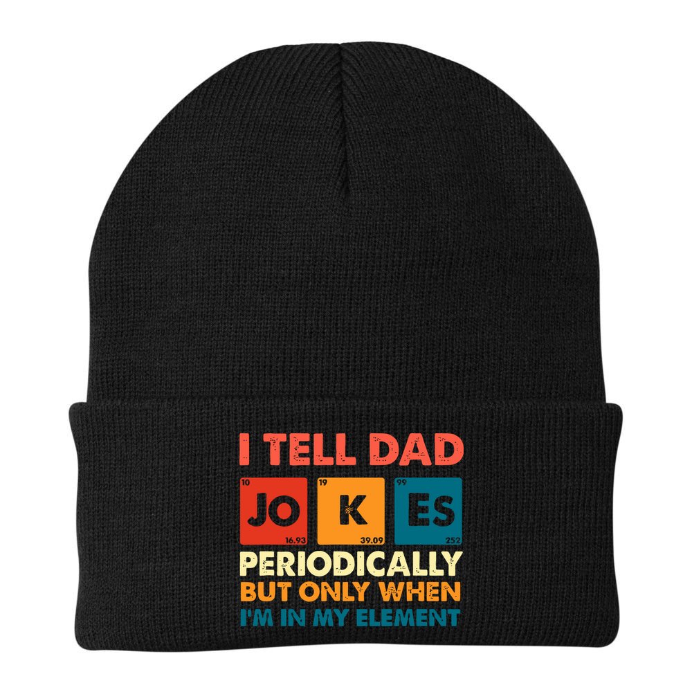 I Tell Dad Jockes Father's Day Beanie