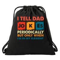 I Tell Dad Jockes Father's Day Drawstring Bag