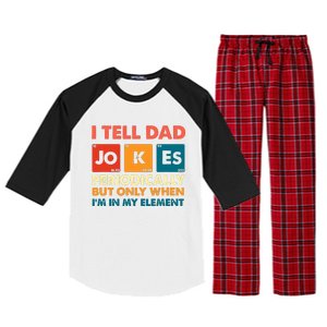 I Tell Dad Jockes Father's Day Raglan Sleeve Pajama Set