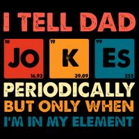 I Tell Dad Jockes Father's Day Pom Pom 12in Knit Beanie
