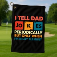 I Tell Dad Jockes Father's Day Golf Towel