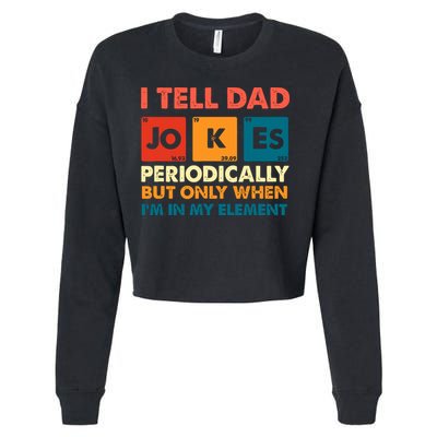 I Tell Dad Jockes Father's Day Cropped Pullover Crew