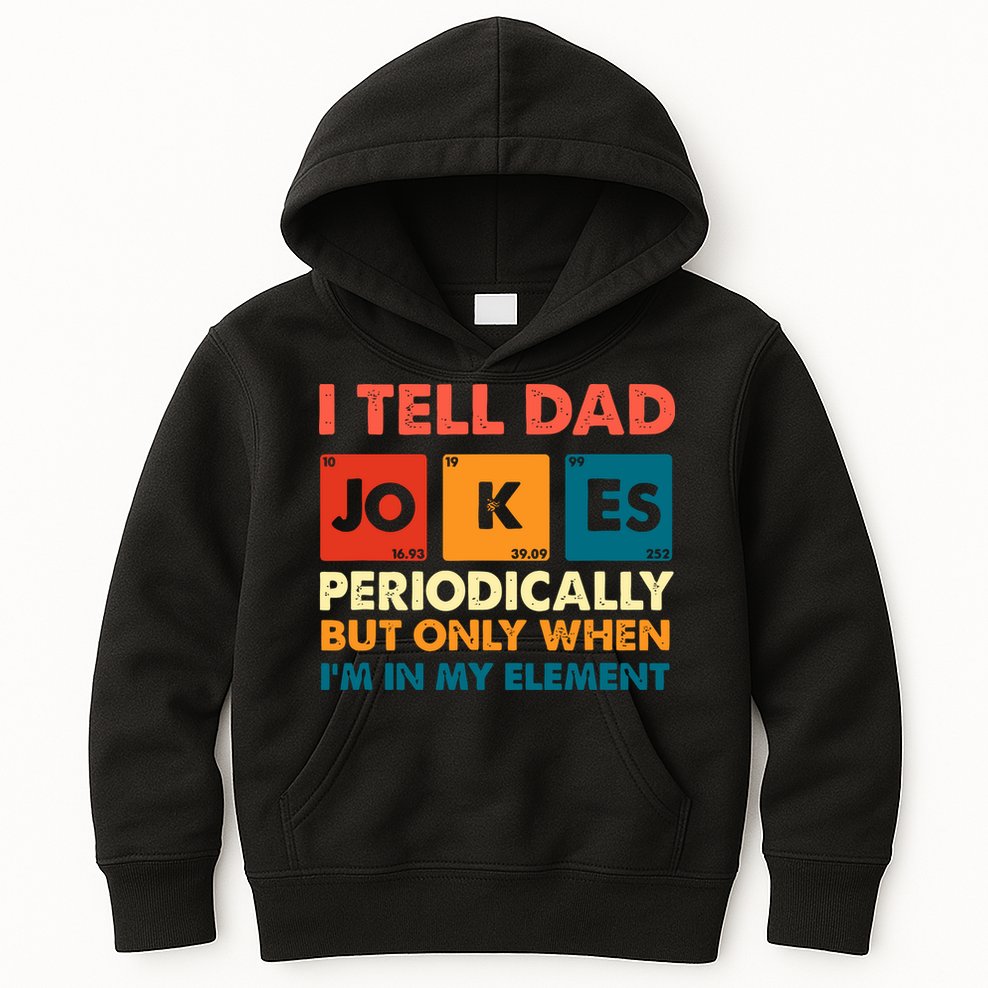 I Tell Dad Jockes Father's Day Kids Hoodie