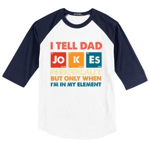 I Tell Dad Jockes Father's Day Baseball Sleeve Shirt