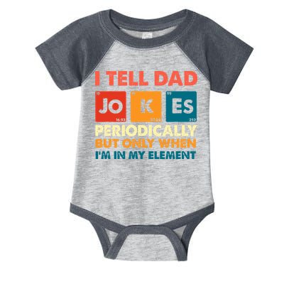 I Tell Dad Jockes Father's Day Infant Baby Jersey Bodysuit