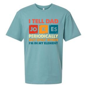 I Tell Dad Jockes Father's Day Sueded Cloud Jersey T-Shirt