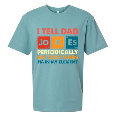 I Tell Dad Jockes Father's Day Sueded Cloud Jersey T-Shirt