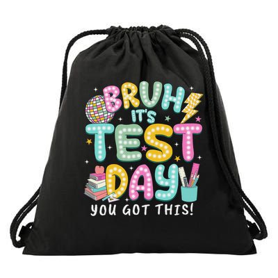 It’s Test Day Rock The School Test Day Teacher Drawstring Bag