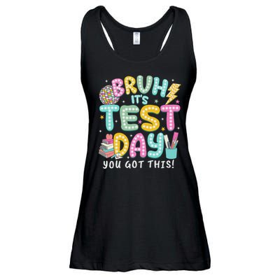 It’s Test Day Rock The School Test Day Teacher Ladies Essential Flowy Tank