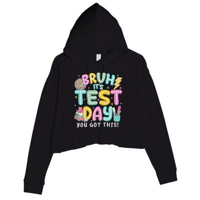 It’s Test Day Rock The School Test Day Teacher Crop Fleece Hoodie