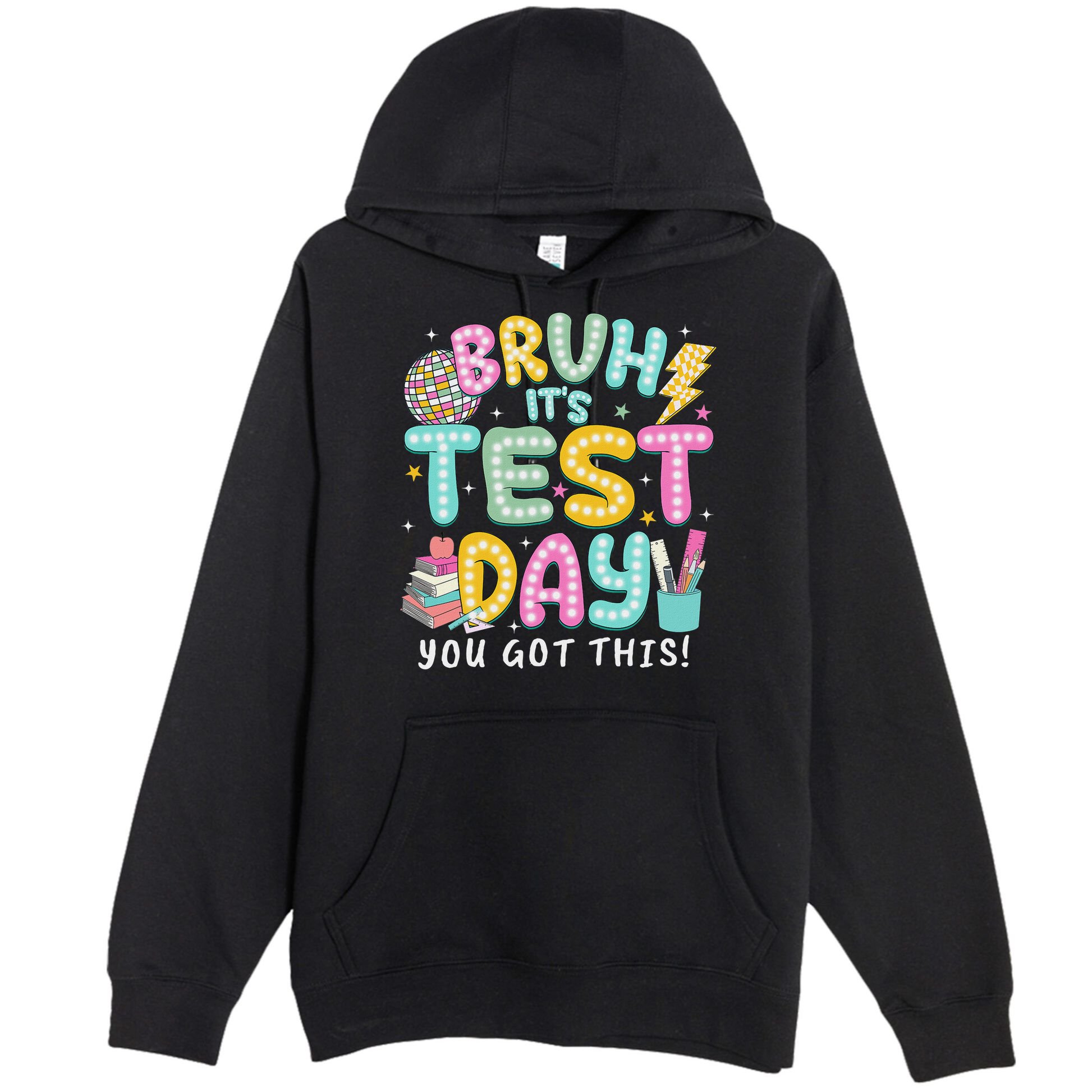 It’s Test Day Rock The School Test Day Teacher Premium Pullover Hoodie