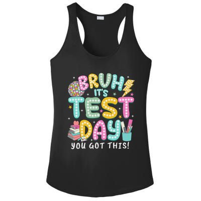 It’s Test Day Rock The School Test Day Teacher Ladies PosiCharge Competitor Racerback Tank