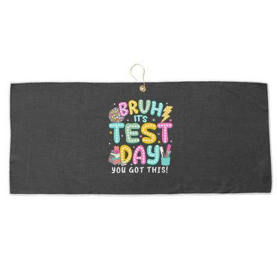 It’s Test Day Rock The School Test Day Teacher Large Microfiber Waffle Golf Towel
