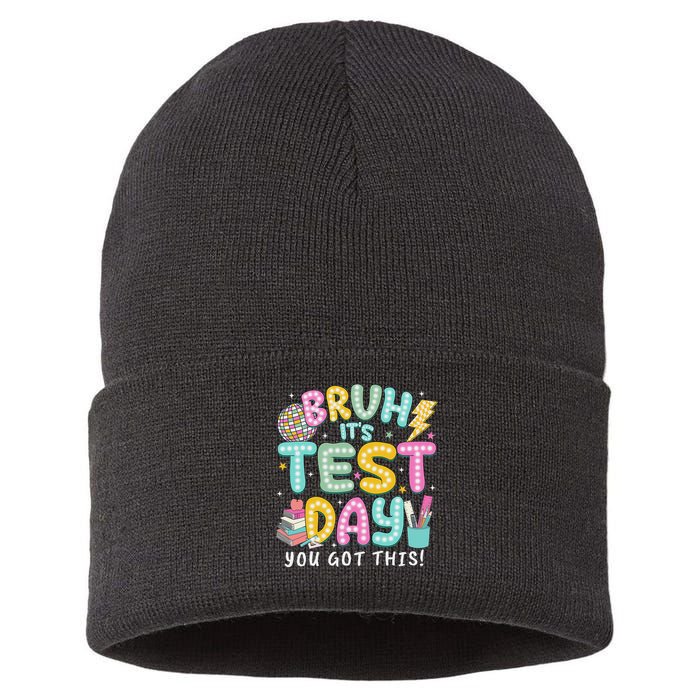 It’s Test Day Rock The School Test Day Teacher Sustainable Knit Beanie