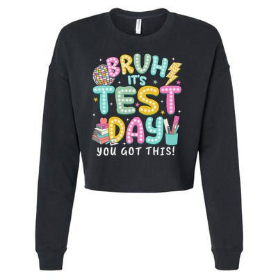 It’s Test Day Rock The School Test Day Teacher Cropped Pullover Crew