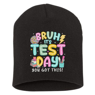 It’s Test Day Rock The School Test Day Teacher Short Acrylic Beanie