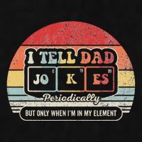 I Tell Dad Jokes Periodically Retro Style Ladies PosiCharge Tri-Blend Wicking Tank