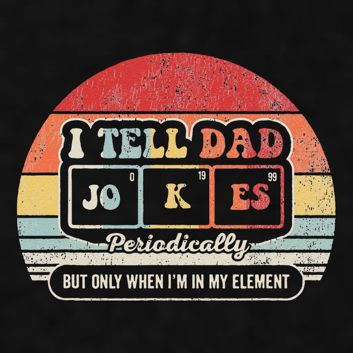 I Tell Dad Jokes Periodically Retro Style Ladies PosiCharge Tri-Blend Wicking Tank