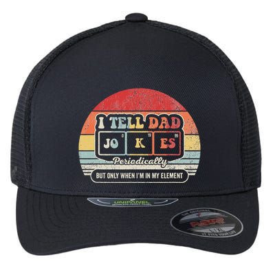 I Tell Dad Jokes Periodically Retro Style Flexfit Unipanel Trucker Cap