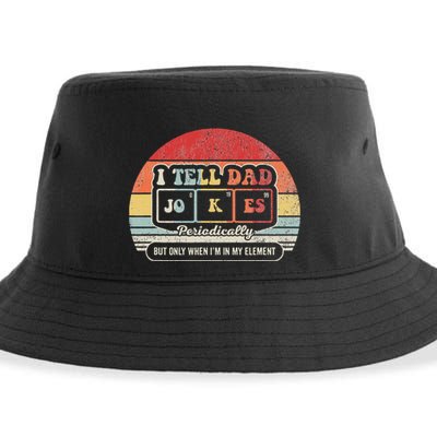 I Tell Dad Jokes Periodically Retro Style Sustainable Bucket Hat