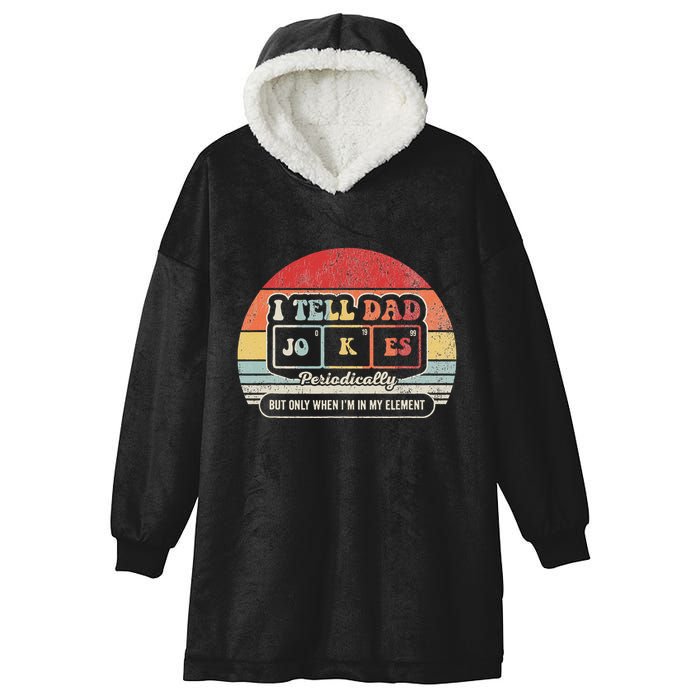 I Tell Dad Jokes Periodically Retro Style Hooded Wearable Blanket