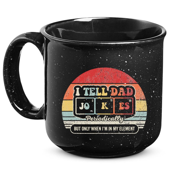 I Tell Dad Jokes Periodically Retro Style 15oz Campfire Ceramic Mug