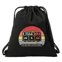 I Tell Dad Jokes Periodically Retro Style Drawstring Bag