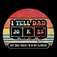 I Tell Dad Jokes Periodically Retro Style Drawstring Bag