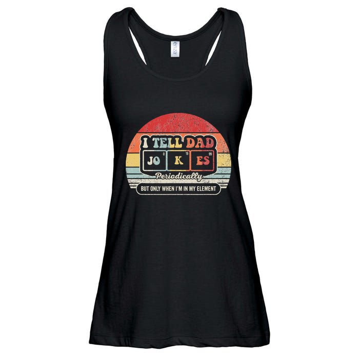 I Tell Dad Jokes Periodically Retro Style Ladies Essential Flowy Tank