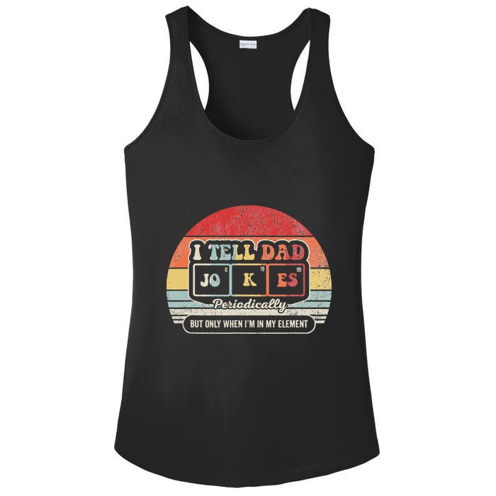 I Tell Dad Jokes Periodically Retro Style Ladies PosiCharge Competitor Racerback Tank