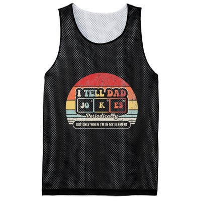 I Tell Dad Jokes Periodically Retro Style Mesh Reversible Basketball Jersey Tank