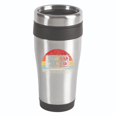 I Tell Dad Jokes Periodically Retro Style 16oz Travel Tumbler