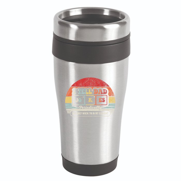 I Tell Dad Jokes Periodically Retro Style 16oz Travel Tumbler