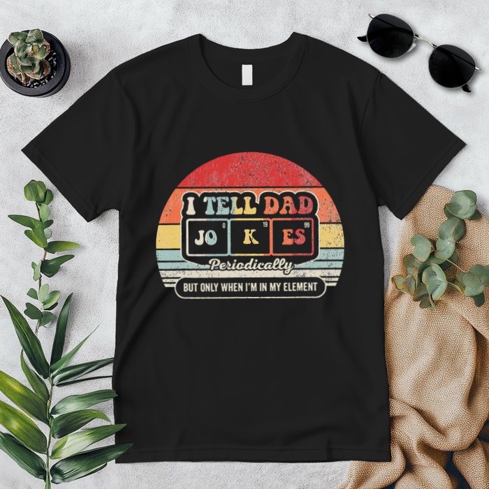 I Tell Dad Jokes Periodically Retro Style Premium T-Shirt