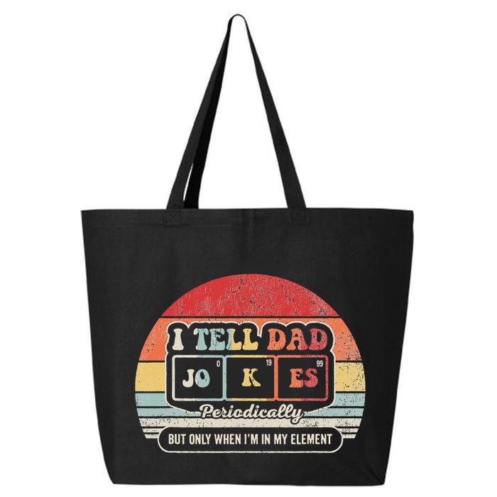 I Tell Dad Jokes Periodically Retro Style 25L Jumbo Tote