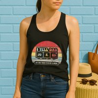 I Tell Dad Jokes Periodically Retro Style Womens Tank Top