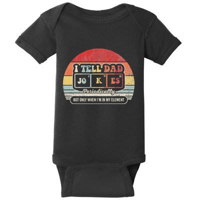 I Tell Dad Jokes Periodically Retro Style Baby Bodysuit