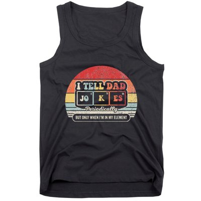 I Tell Dad Jokes Periodically Retro Style Tank Top
