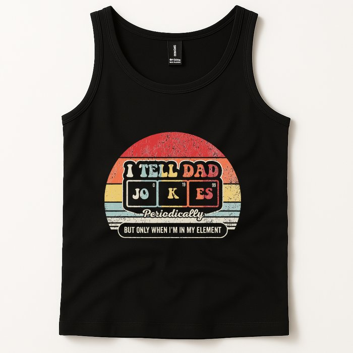 I Tell Dad Jokes Periodically Retro Style Tank Top