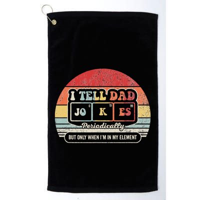 I Tell Dad Jokes Periodically Retro Style Golf Towel