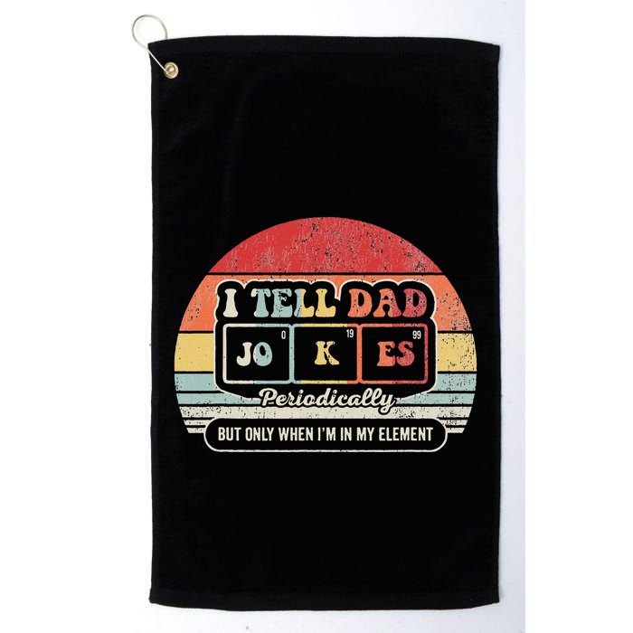 I Tell Dad Jokes Periodically Retro Style Golf Towel