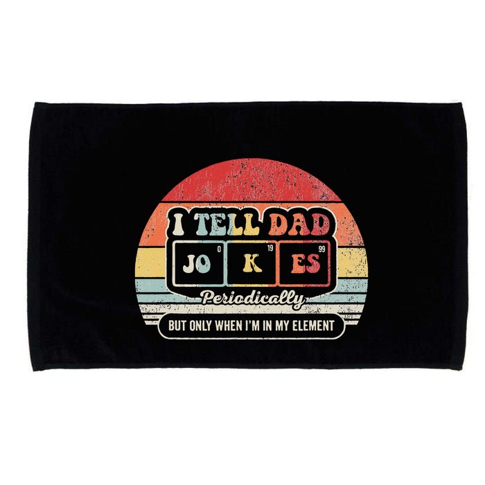 I Tell Dad Jokes Periodically Retro Style Microfiber Hand Towel