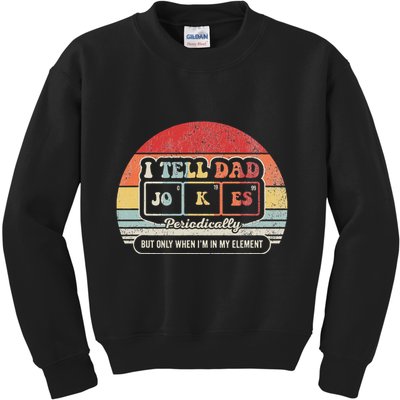 I Tell Dad Jokes Periodically Retro Style Kids Sweatshirt